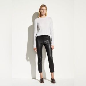 Vince 100% Lamb Leather Black Leggings Pants Size Small